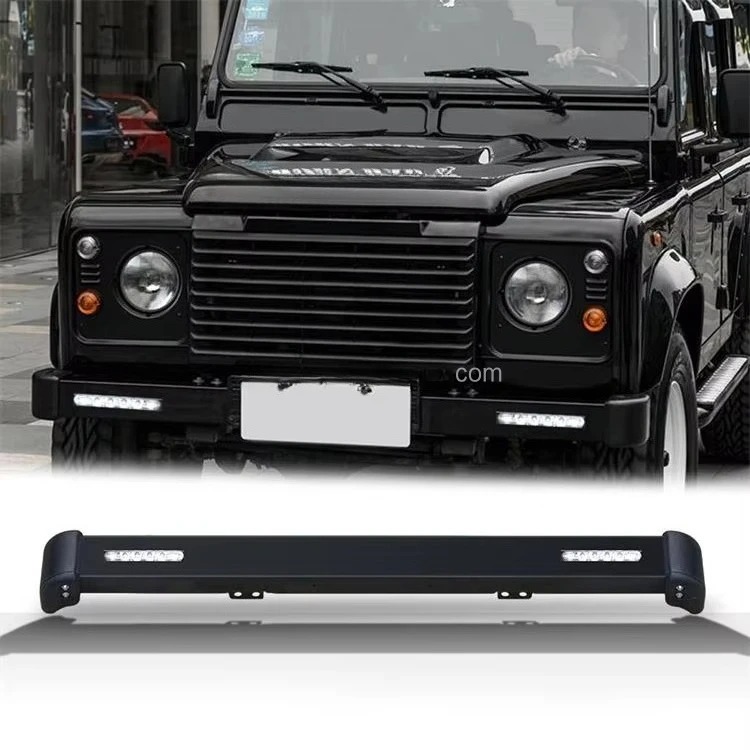 For  Defender 2007-2010 Front Lip Bumper guard with round or square LED lights
